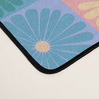 Retro Flowers Check Pattern XXIII Desk Mat Gallery Image 4