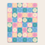 Retro Flowers Check Pattern XXIII Notebook Gallery Image 4