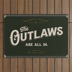 The Outlaws Are All In: Ante Up Or Get Out! Outdoor Rug Gallery Image 1