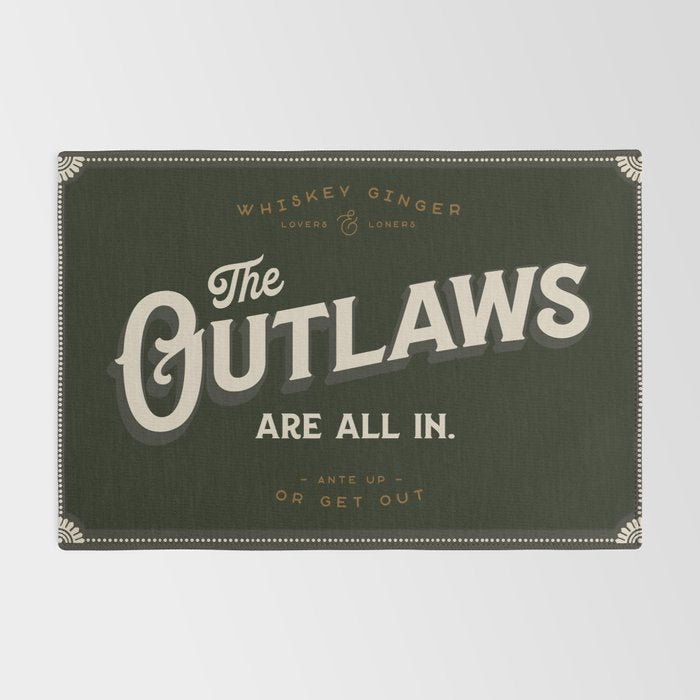 The Outlaws Are All In: Ante Up Or Get Out! Rug Gallery Image 2