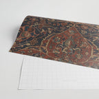 Boho Chic Dark VII // 17th Century Colorful Medallion Red Blue Green Brown Ornate Accent Rug Pattern Wrapping Paper Gallery Image 2