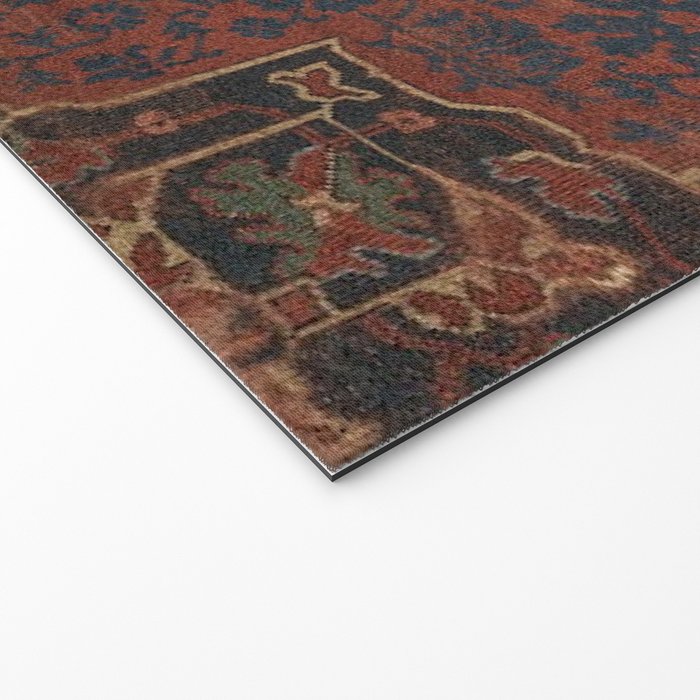 Boho Chic Dark VII // 17th Century Colorful Medallion Red Blue Green Brown Ornate Accent Rug Pattern Welcome Mat Gallery Image 2