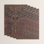 Boho Chic Dark VII // 17th Century Colorful Medallion Red Blue Green Brown Ornate Accent Rug Pattern Wrapping Paper Gallery Image 3