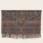 Boho Chic Dark VII // 17th Century Colorful Medallion Red Blue Green Brown Ornate Accent Rug Pattern Wall Hanging Gallery Image 1
