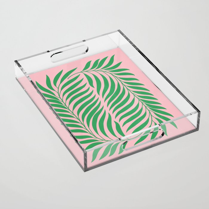 Two Ferns: Azalea & Ocean Green Acrylic Tray Gallery Image 1