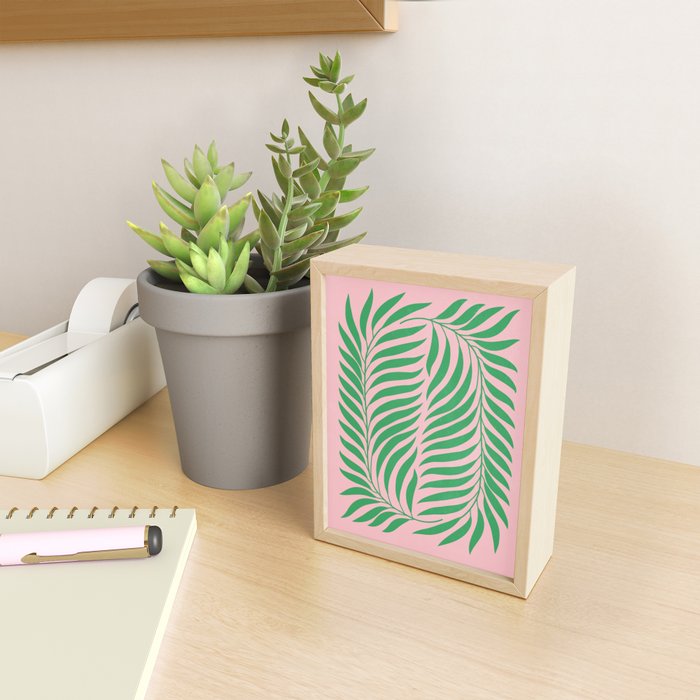 Two Ferns: Azalea & Ocean Green Mini Art Print Gallery Image 2
