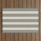 Neutral Maxi Stripes Outdoor Rug Gallery Image 1