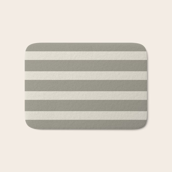 Neutral Maxi Stripes Bath Mat Gallery Image 1