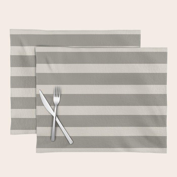 Neutral Maxi Stripes Placemat Gallery Image 1
