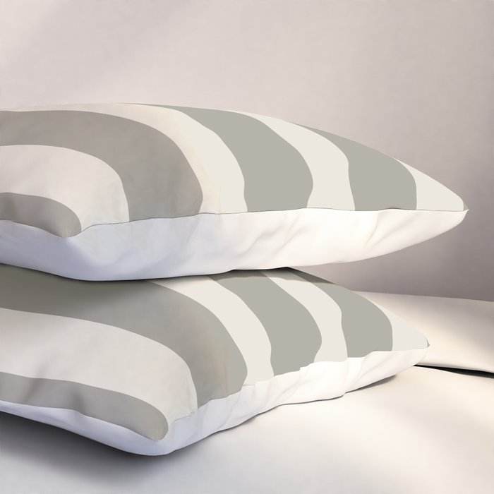 Neutral Maxi Stripes Pillow Sham Gallery Image 3