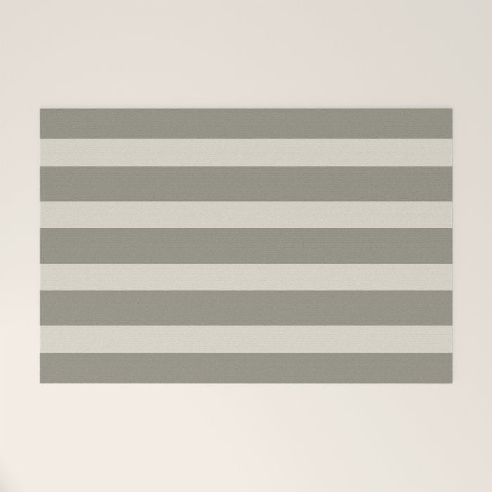 Neutral Maxi Stripes Welcome Mat Gallery Image 1