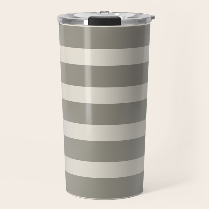 Neutral Maxi Stripes Travel Mug Gallery Image 1