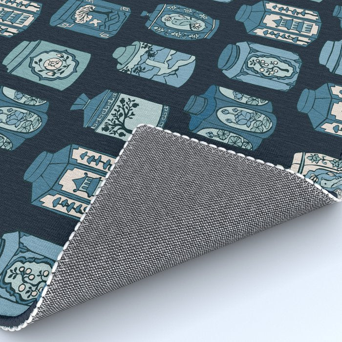Chinese Tea {Blue Willow Dark} Rug Gallery Image 4