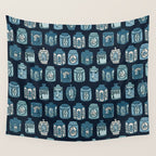 Chinese Tea {Blue Willow Dark} Wall Tapestry Gallery Image 4
