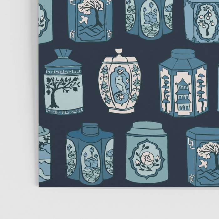 Chinese Tea {Blue Willow Dark} Poster Gallery Image 3