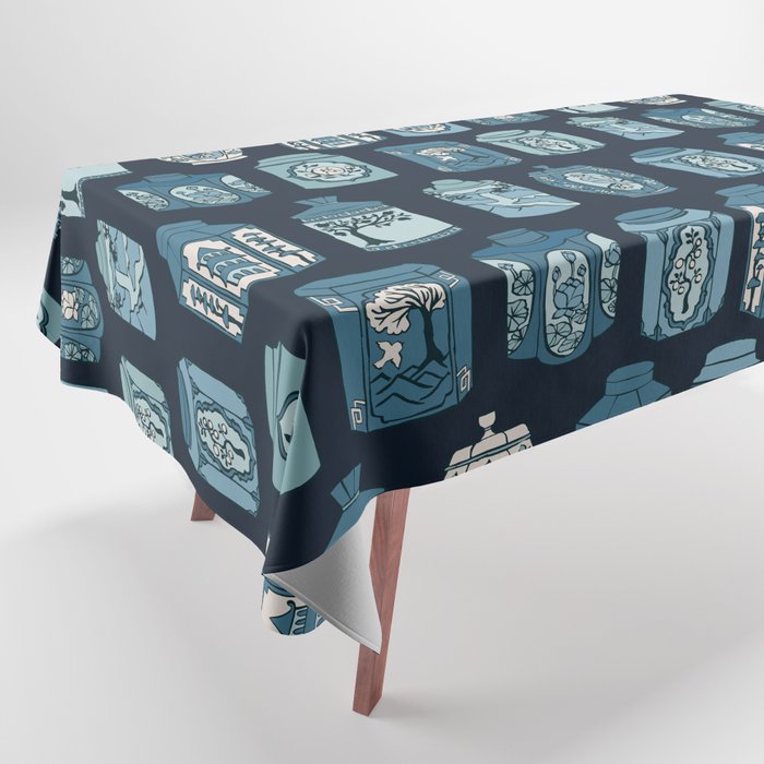 Chinese Tea {Blue Willow Dark} Tablecloth Gallery Image 1