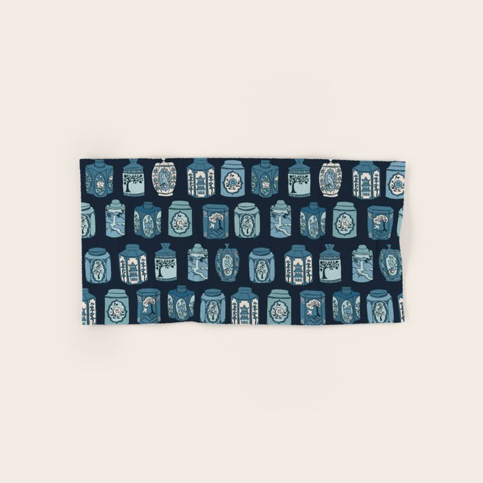 Chinese Tea {Blue Willow Dark} Bath Towel Gallery Image 1