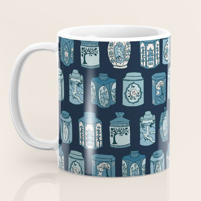Chinese Tea {Blue Willow Dark} Coffee Mug Gallery Image 3