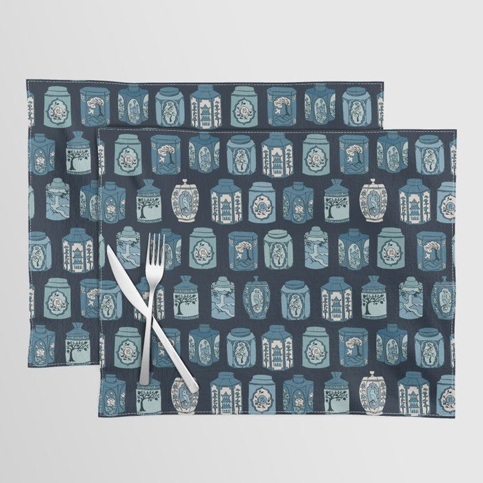 Chinese Tea {Blue Willow Dark} Placemat Gallery Image 1