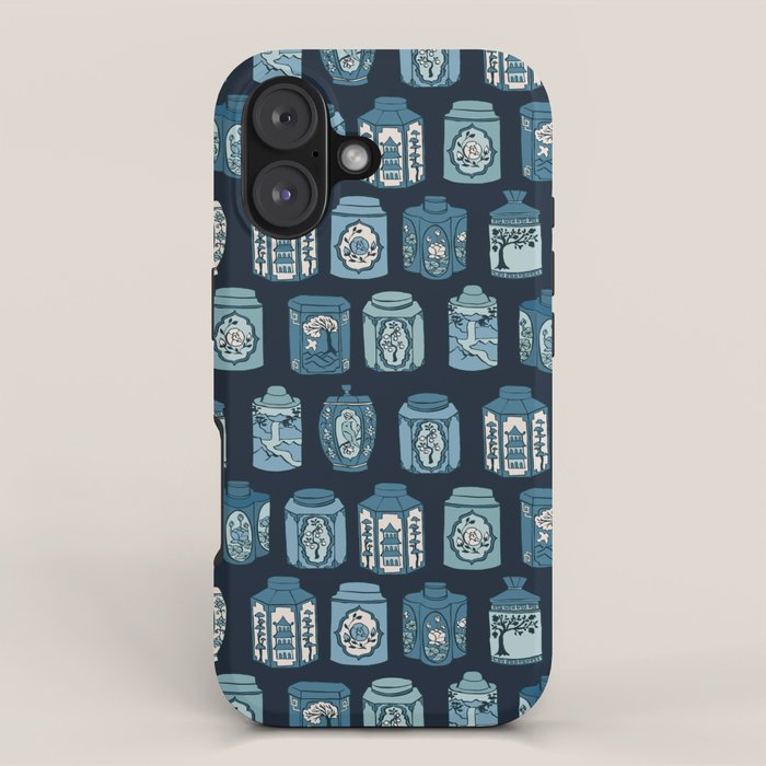 Chinese Tea {Blue Willow Dark} iPhone Case Gallery Image 1