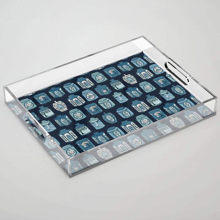 Chinese Tea {Blue Willow Dark} Acrylic Tray Gallery Image 1