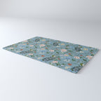 Chinoiserie Peacock teal greens florals oriental Rug Gallery Image 3