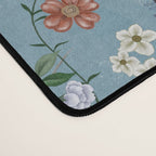Chinoiserie Peacock teal greens florals oriental Desk Mat Gallery Image 4