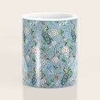 Chinoiserie Peacock teal greens florals oriental Coffee Mug Gallery Image 4