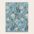 Chinoiserie Peacock teal greens florals oriental Notebook Gallery Image 4