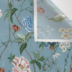 Chinoiserie Peacock teal greens florals oriental Wall Tapestry Gallery Image 3