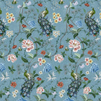 Chinoiserie Peacock teal greens florals oriental Coffee Mug Gallery Image 2