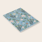 Chinoiserie Peacock teal greens florals oriental Notebook Gallery Image 3