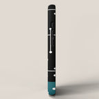 1950s Eames Era Art Crosshairs Black Teal Blue iPhone Case Gallery Image 2