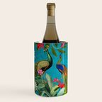 Vintage Tropical Peacock Bird Rainforest Jungle  Wine Chiller Gallery Image 1