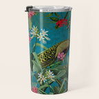 Vintage Tropical Peacock Bird Rainforest Jungle  Travel Mug Gallery Image 3