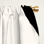 Yin Yang Flower in Black & White Window Curtain Gallery Image 2