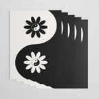 Yin Yang Flower in Black & White Wrapping Paper Gallery Image 3