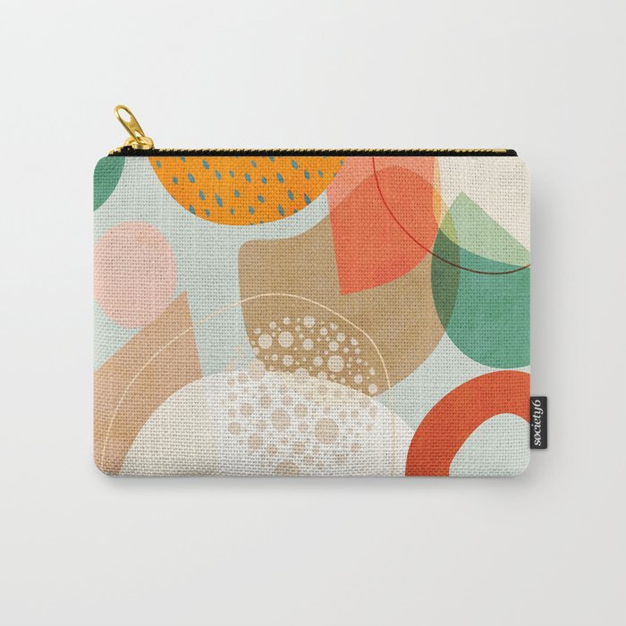 mid century modern abstract design III Carry All Pouch Gallery Image 1