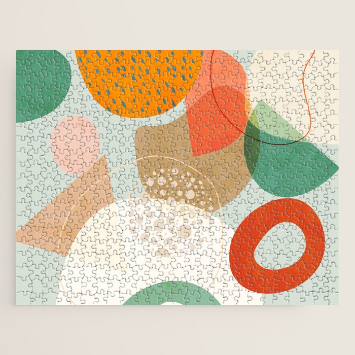 mid century modern abstract design III Jigsaw Puzzle Gallery Image 1