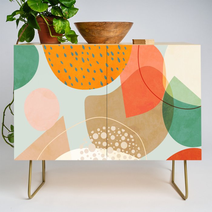 mid century modern abstract design III Credenza Gallery Image 1