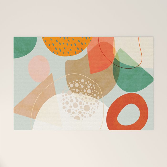 mid century modern abstract design III Welcome Mat Gallery Image 1