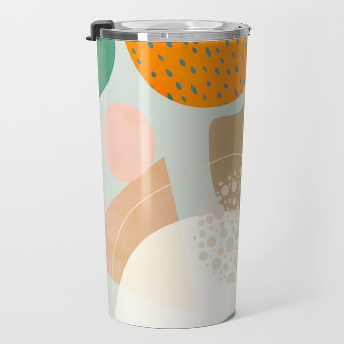 mid century modern abstract design III Travel Mug Gallery Image 3