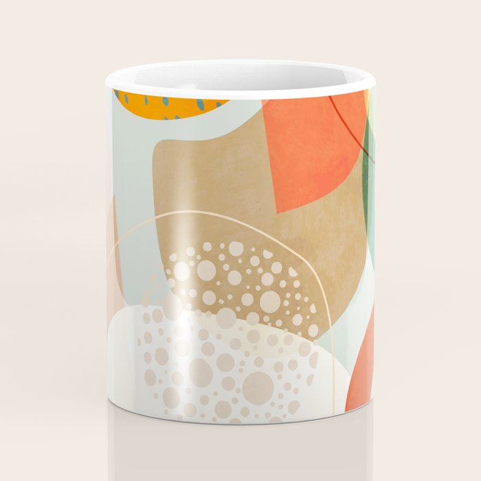 mid century modern abstract design III Coffee Mug Gallery Image 4