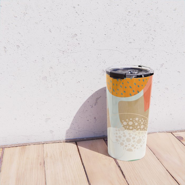 mid century modern abstract design III Travel Mug Gallery Image 4