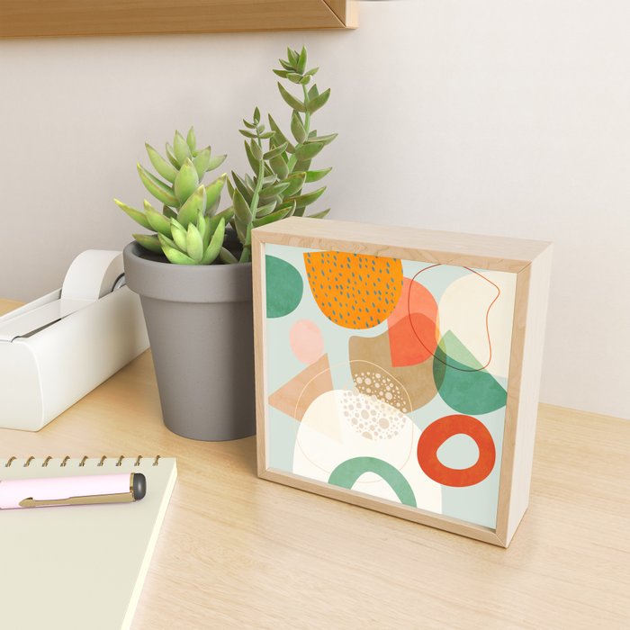 mid century modern abstract design III Mini Art Print Gallery Image 2