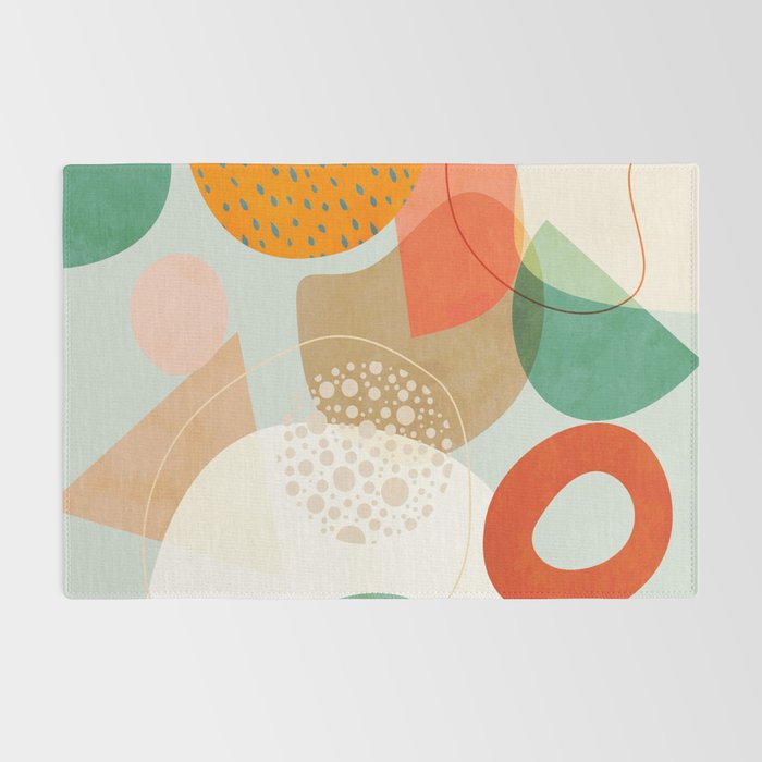 mid century modern abstract design III Rug Gallery Image 2
