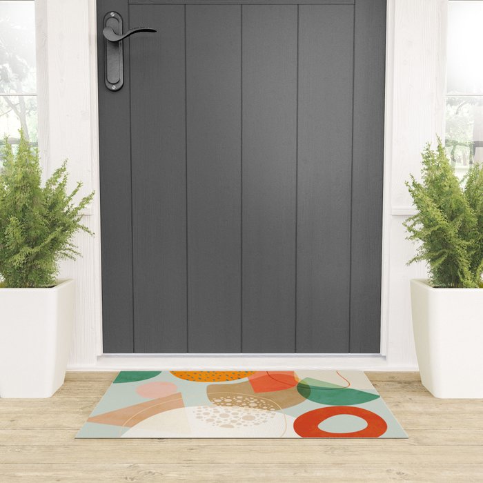 mid century modern abstract design III Welcome Mat Gallery Image 3