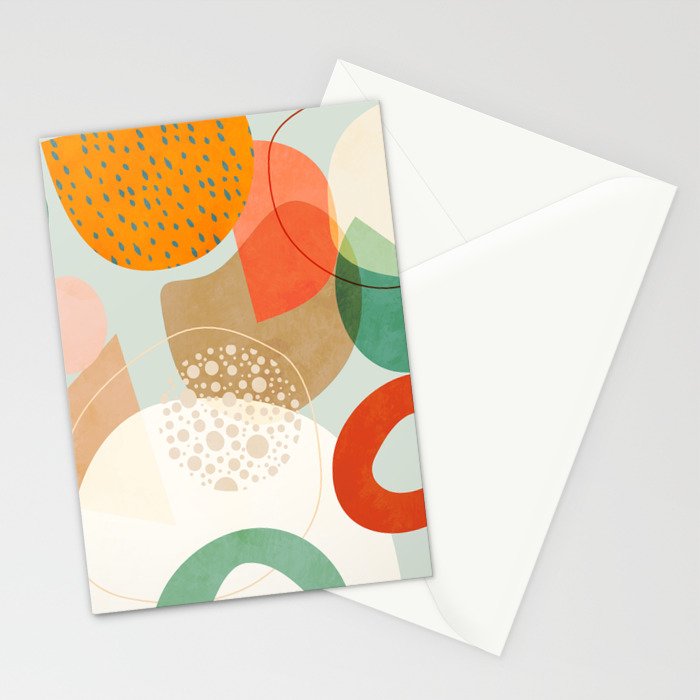 mid century modern abstract design III Stationery Card Gallery Image 2