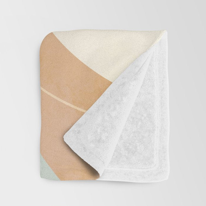 mid century modern abstract design III Throw Blanket Gallery Image 3