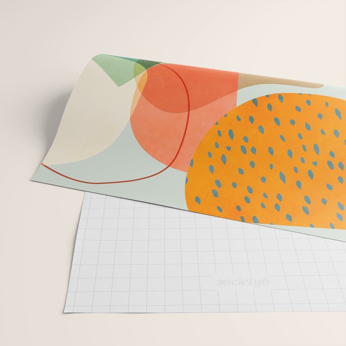 mid century modern abstract design III Wrapping Paper Gallery Image 2
